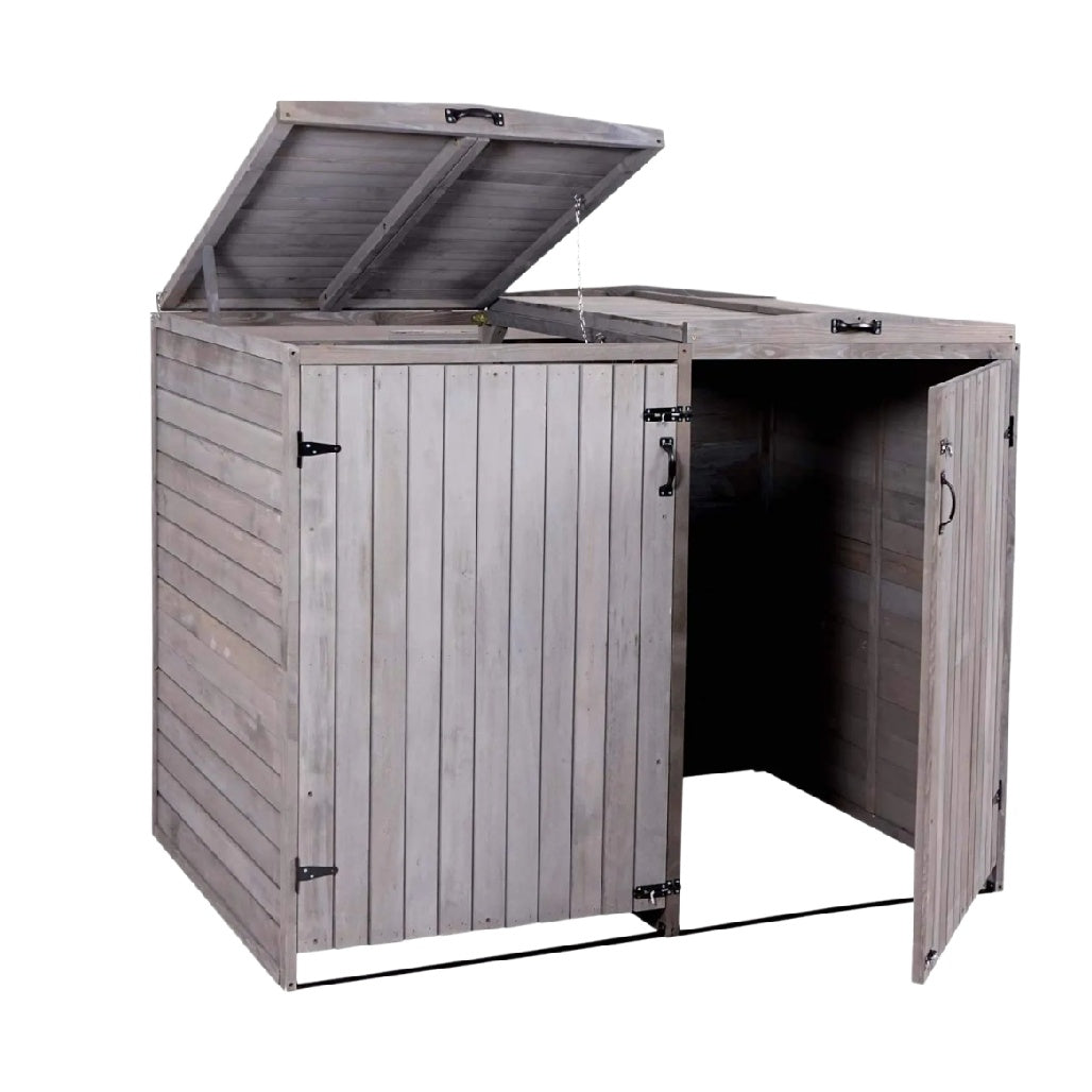 木製収納ボックス - ガーデン用品の保管に使用 - 杉材製 - 120 x 80 x 90