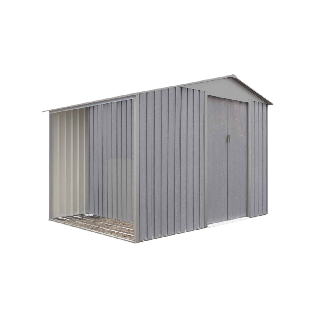 金属製の収納小屋 - 屋外での物置として使用 - サイズ 250 x 120 x 180